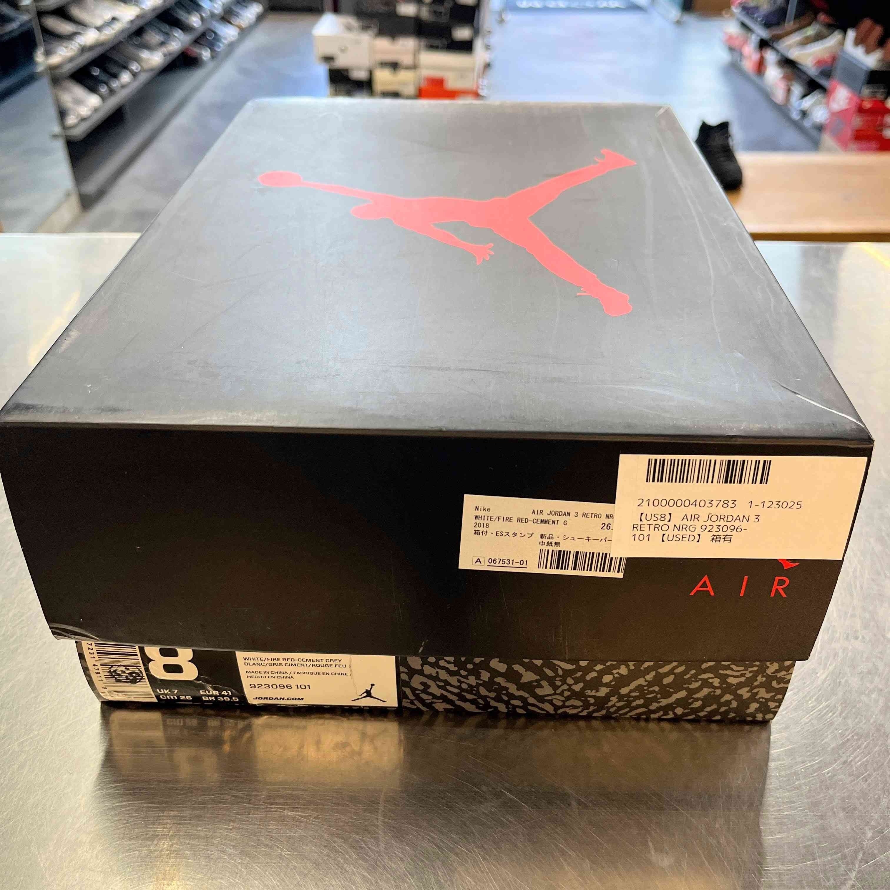 【US8】 AIR JORDAN 3 RETRO NRG 923096-101 【USED】