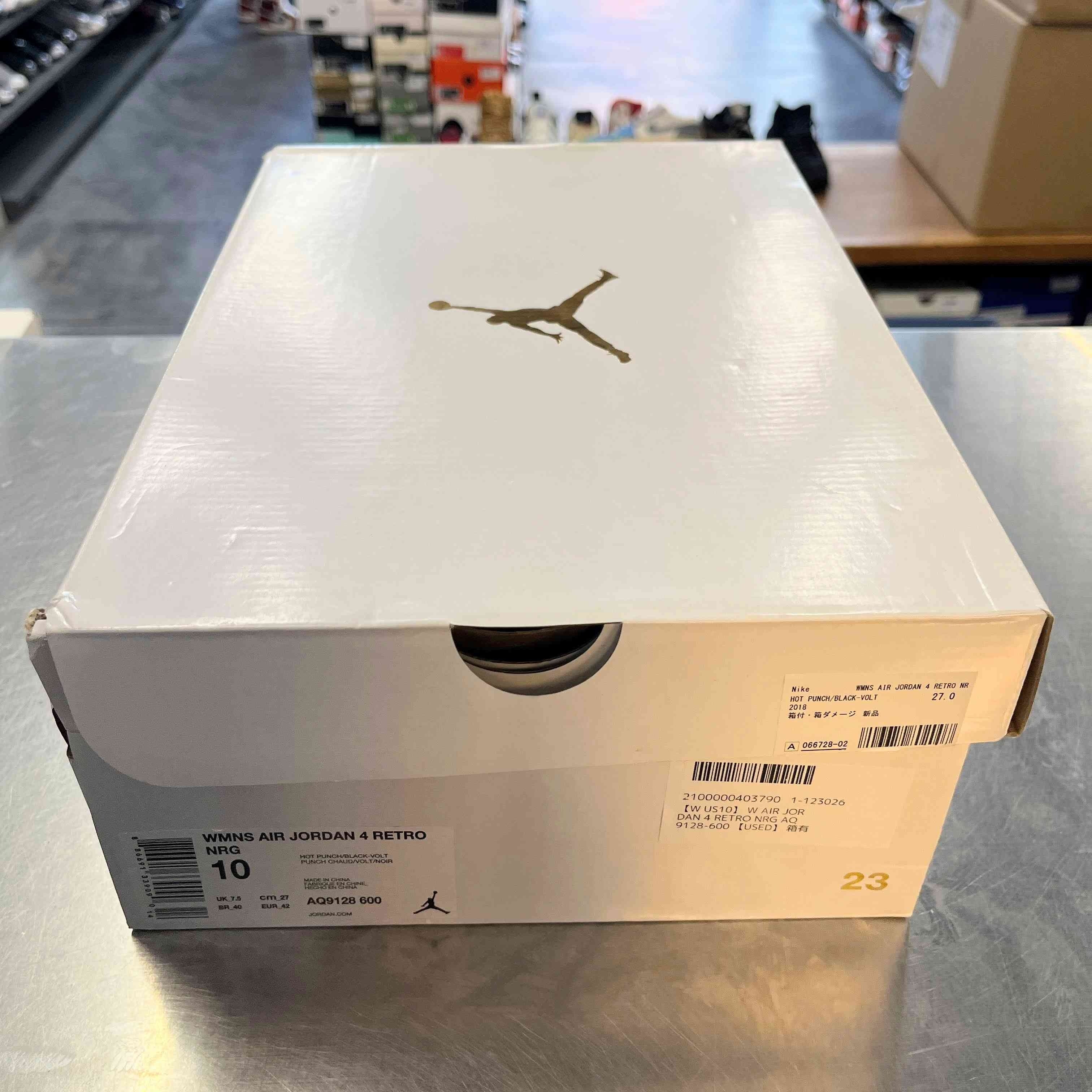 【W US10】 W AIR JORDAN 4 RETRO NRG AQ9128-600 【USED】