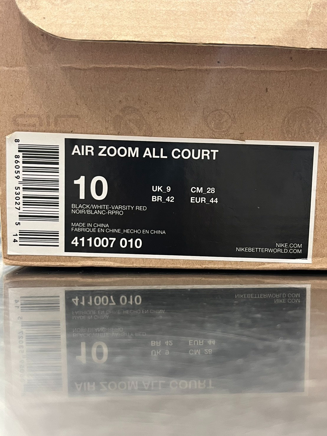 【US10】 NIKE AIR ZOOM ALL COURT SUPREME 411007-010 【USED】