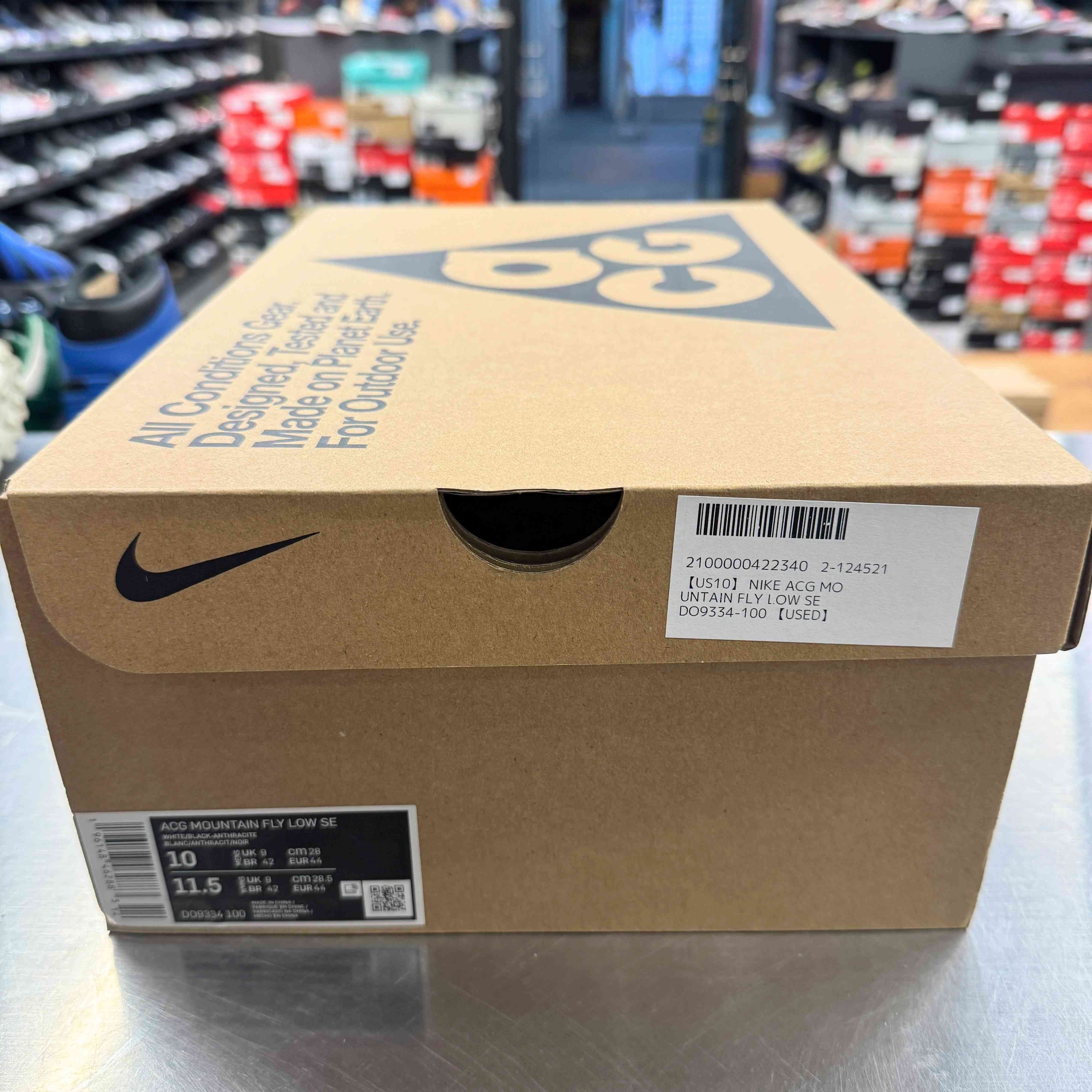 【US10】 NIKE ACG MOUNTAIN FLY LOW SE DO9334-100 【USED】
