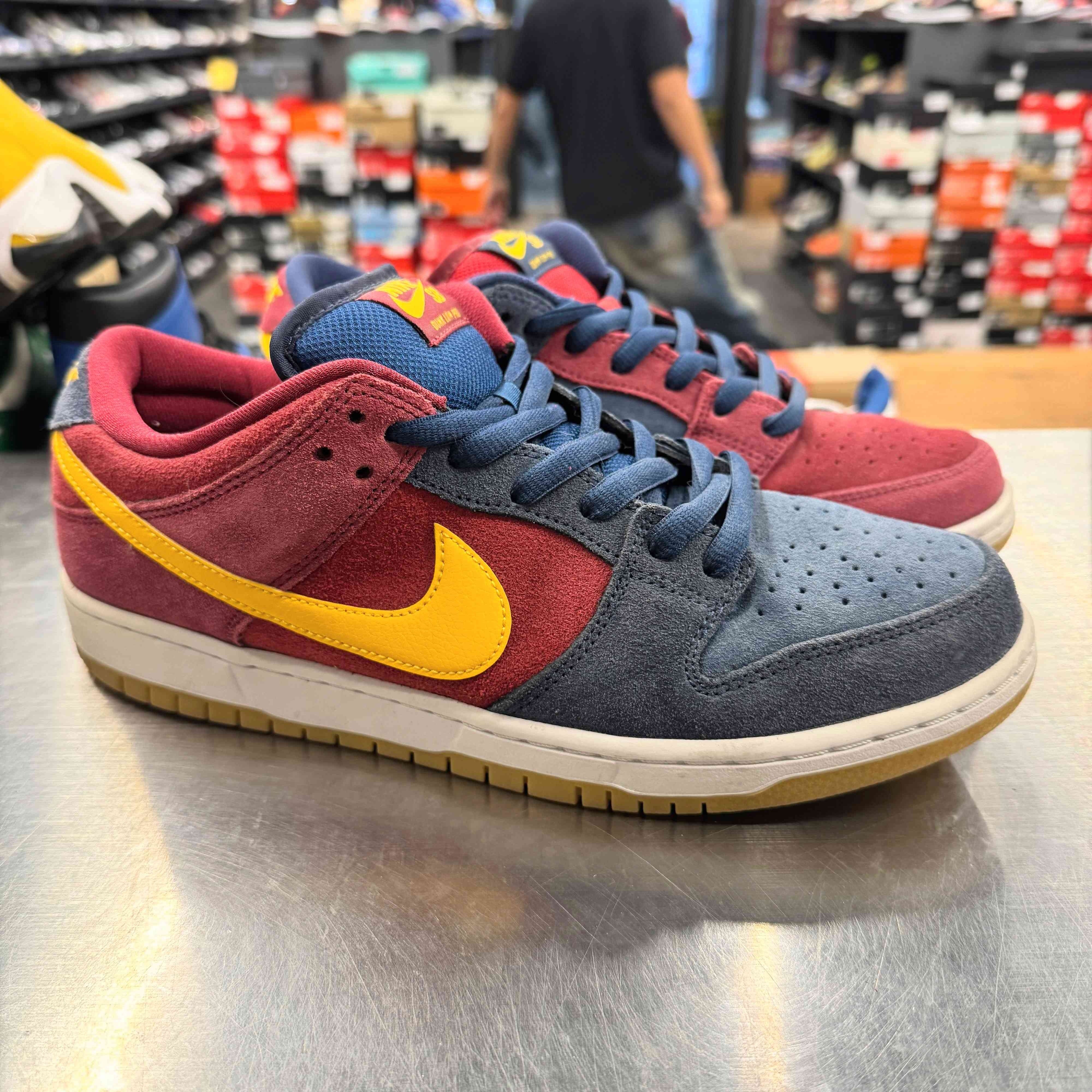 US10】 NIKE SB SB DUNK LOW PRO PRM Barcelona DJ0606-400 【USED 