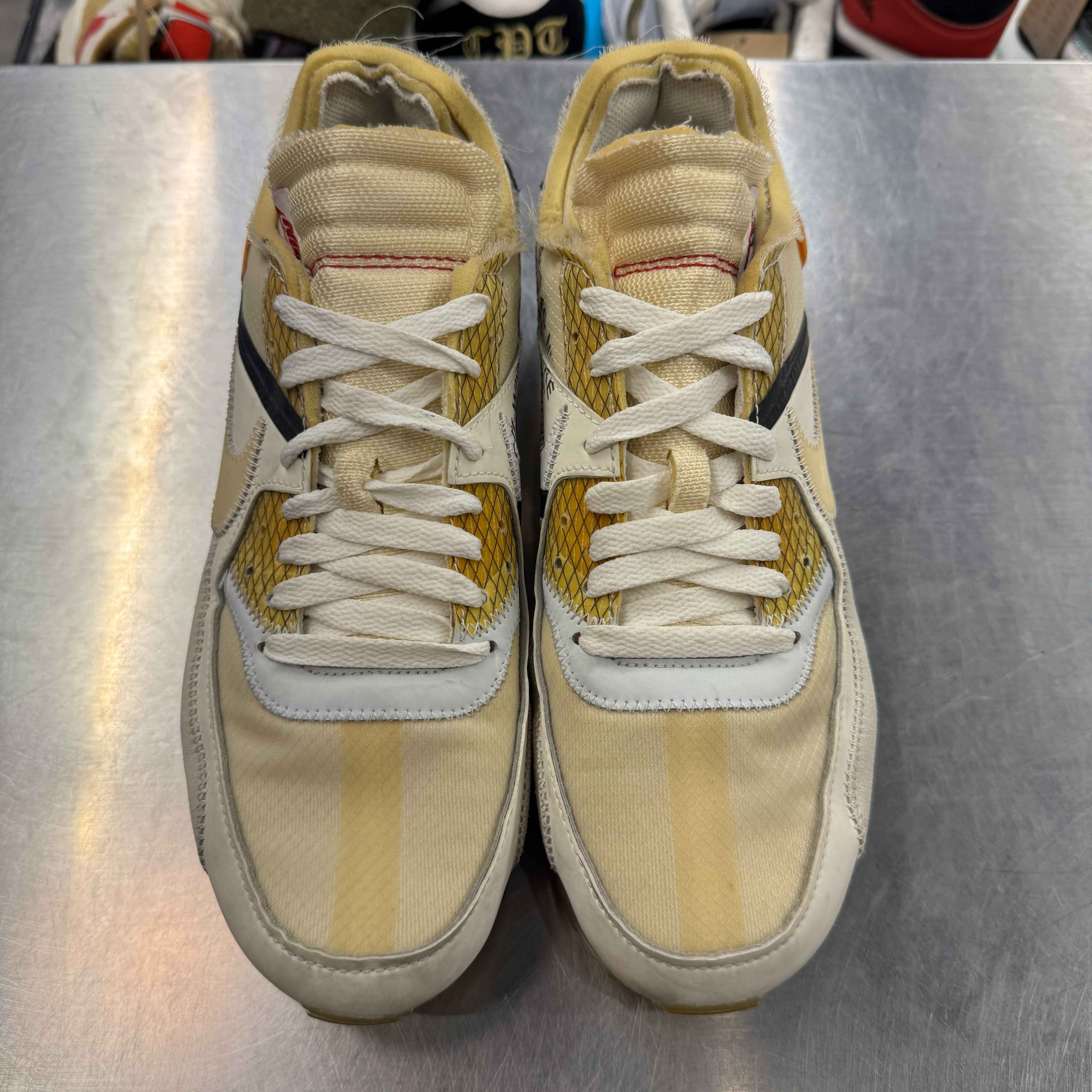 【US8】 NIKE THE:10 AIR MAX 90 OFF-WHITE AA7293-100 【USED】