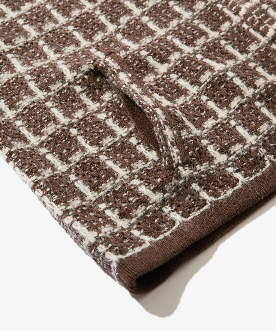 Diaspora skateboards Tweed Knit Jacket Brown L