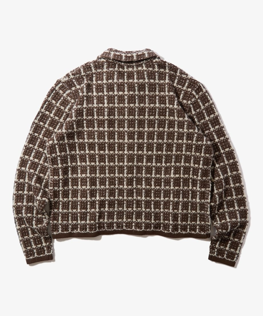 Diaspora skateboards Tweed Knit Jacket Brown L
