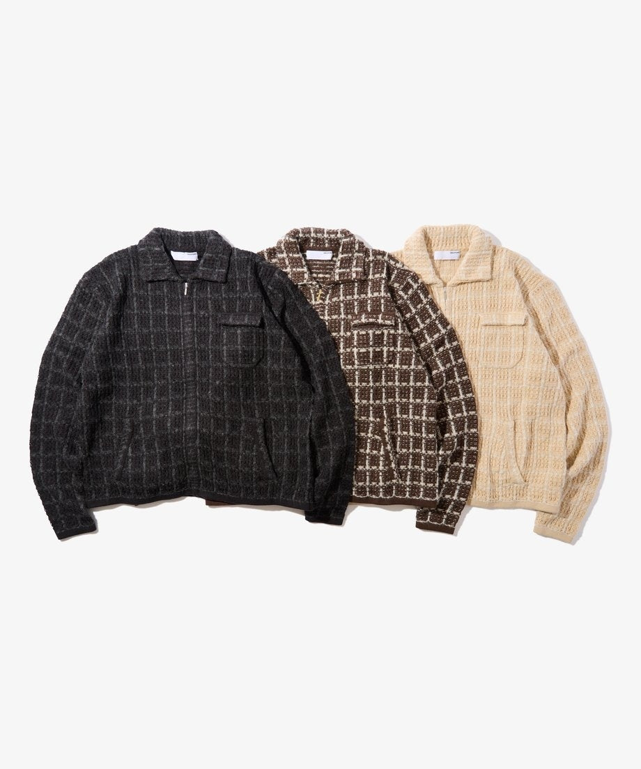 Diaspora skateboards Tweed Knit Jacket Brown L