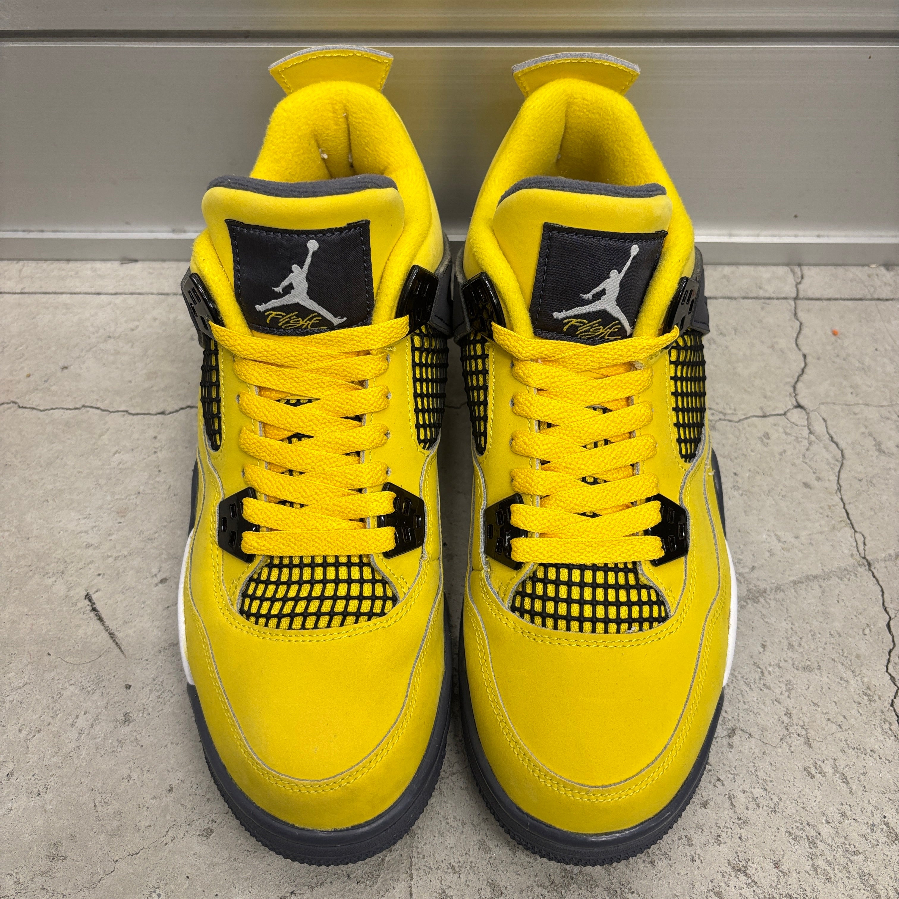 【US7Y】AIR JORDAN4 RETRO (GS) 408452-700【USED】