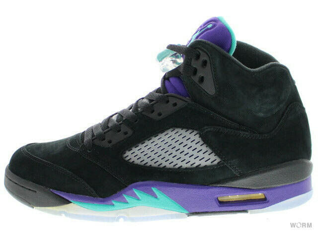 AIR JORDAN 5 RETRO "BLACK GRAPE" 136027-007 black/new emerald-grape ice Air Jordan 5 [DS]
