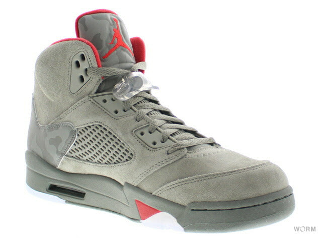 27.5cm AIR JORDAN 5 RETRO 136027-051 dark stucco/university red-river