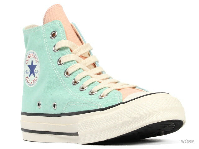 mint green and pink converse