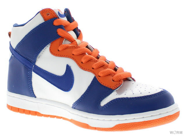 US 8.5] NIKE DUNK HIGH 304717-141 white/blue ribbon-orange blaze Nike