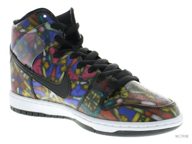 NIKE SB DUNK HIGH PREMIUM SB "STAINED GLASS" 313171-606 gym red/ black-white Nike Dunk [DS]