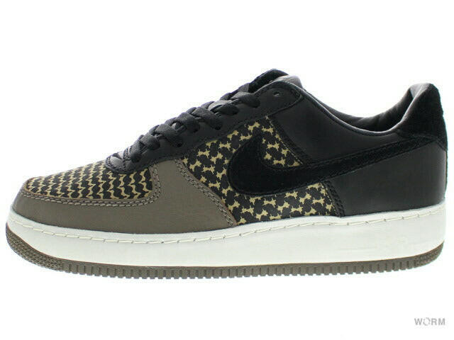 NIKE AIR FORCE 1 LOW IO PREMIUM "UNDEFEATED" 313213-032 black/black green bean-olive gray Nike Air Force [DS]