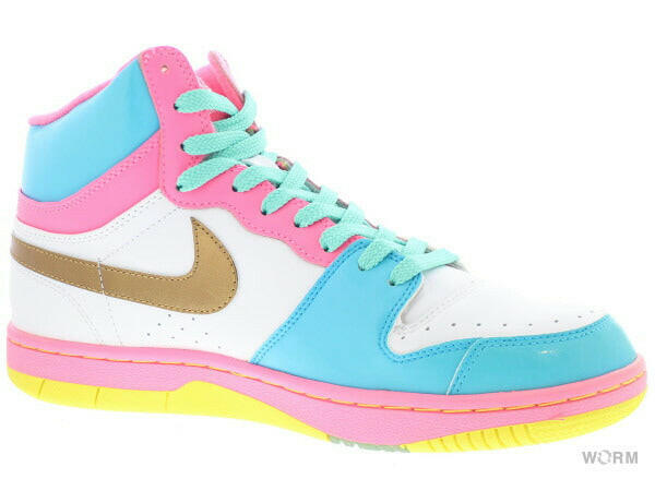 【27cm】NIKE WMNS COURT FORCE HI "EASTER BUNNY" 316117-171 white/mnrs gld-lght lv-chlrn b コートフォース ハイ 【DS】