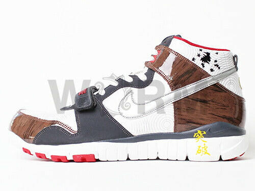 [US11] NIKE TRAINER DUNK HIGH BT 318548-201 mdm brwn/mtllc slvr-wht-anthrc Air Trainer Dunk [DS]