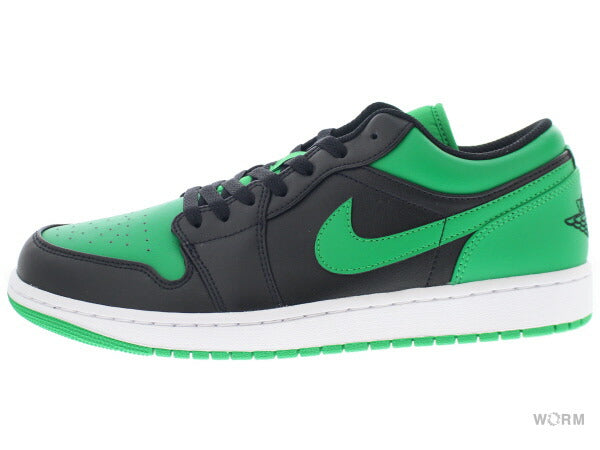 AIR JORDAN 1 LOW 553558-065 black/black-lucky green-white Air Jordan L