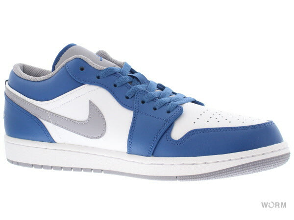 AIR JORDAN 1 LOW 553558-412 true blue/cement grey-white Air Jordan Low