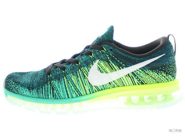 NIKE FLYKNIT MAX 620469-013 black/white-clear jade-volt Nike Flyknit Max [DS]