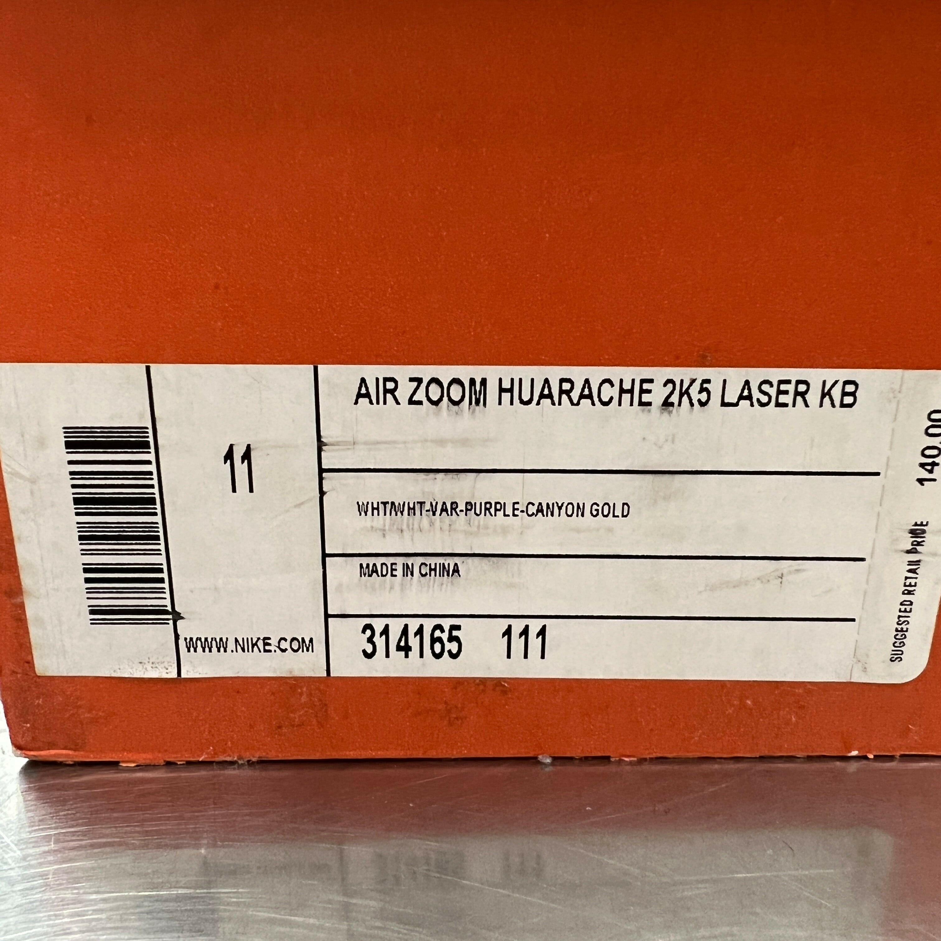 [US11] AIR ZOOM HUARACHE 2K5 LASER KB "KOBE LA MAP" 314165-111